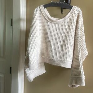 Free People Cream Maybe Baby Off-the-Shoulder Sweater